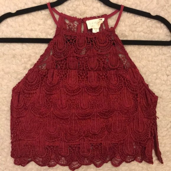 Pacsun- LA Hearts crochet halter crop top … - Picture 5 of 9